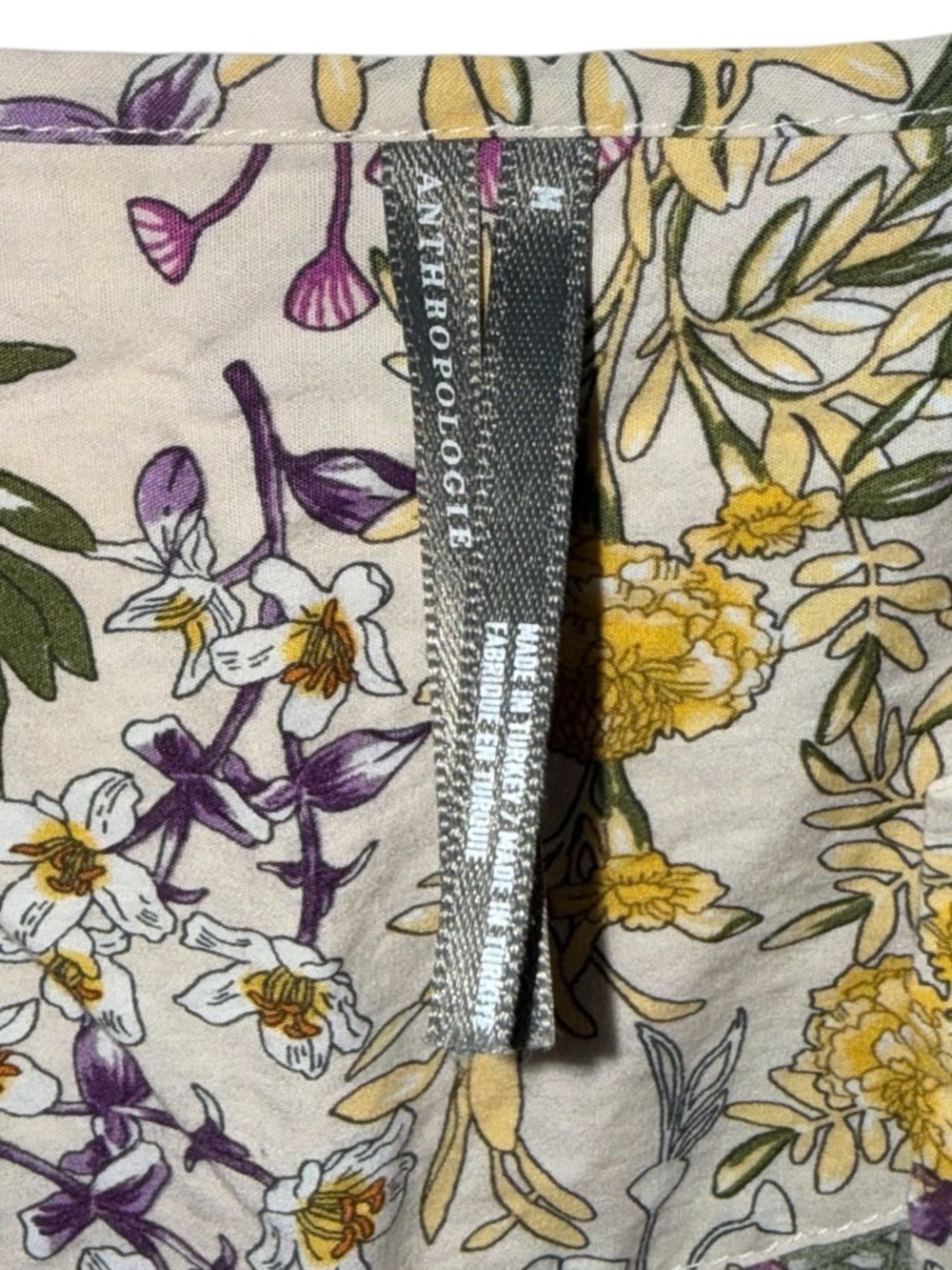 Anthropologie Floral Maxi Dress in Purple, Yellow, White - Picture 4 of 6